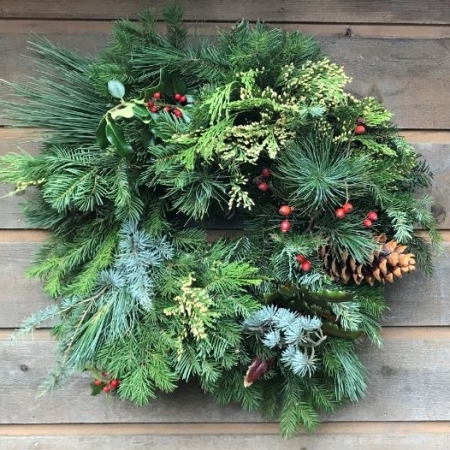 Holiday wreaths, available in two sizes